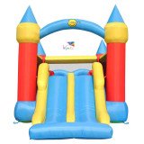 Grande Aire de Jeux Gonflable 2 Toboggans | Happy Hop 9474