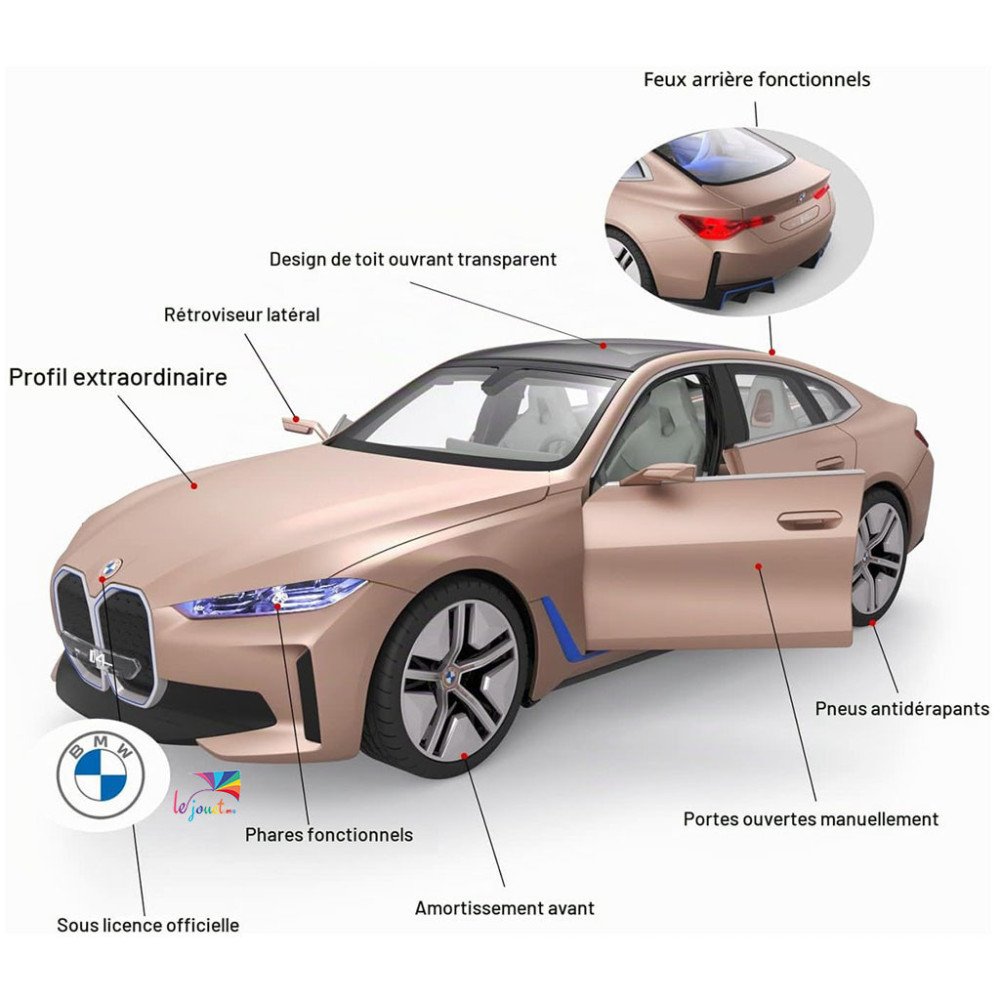 Voiture BMW i4 Télécommandée RASTAR 1:14 | LEJOUET.ma
