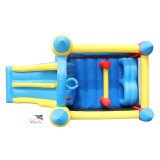 Grande Aire de Jeux Gonflable 2 Toboggans | Happy Hop 9474