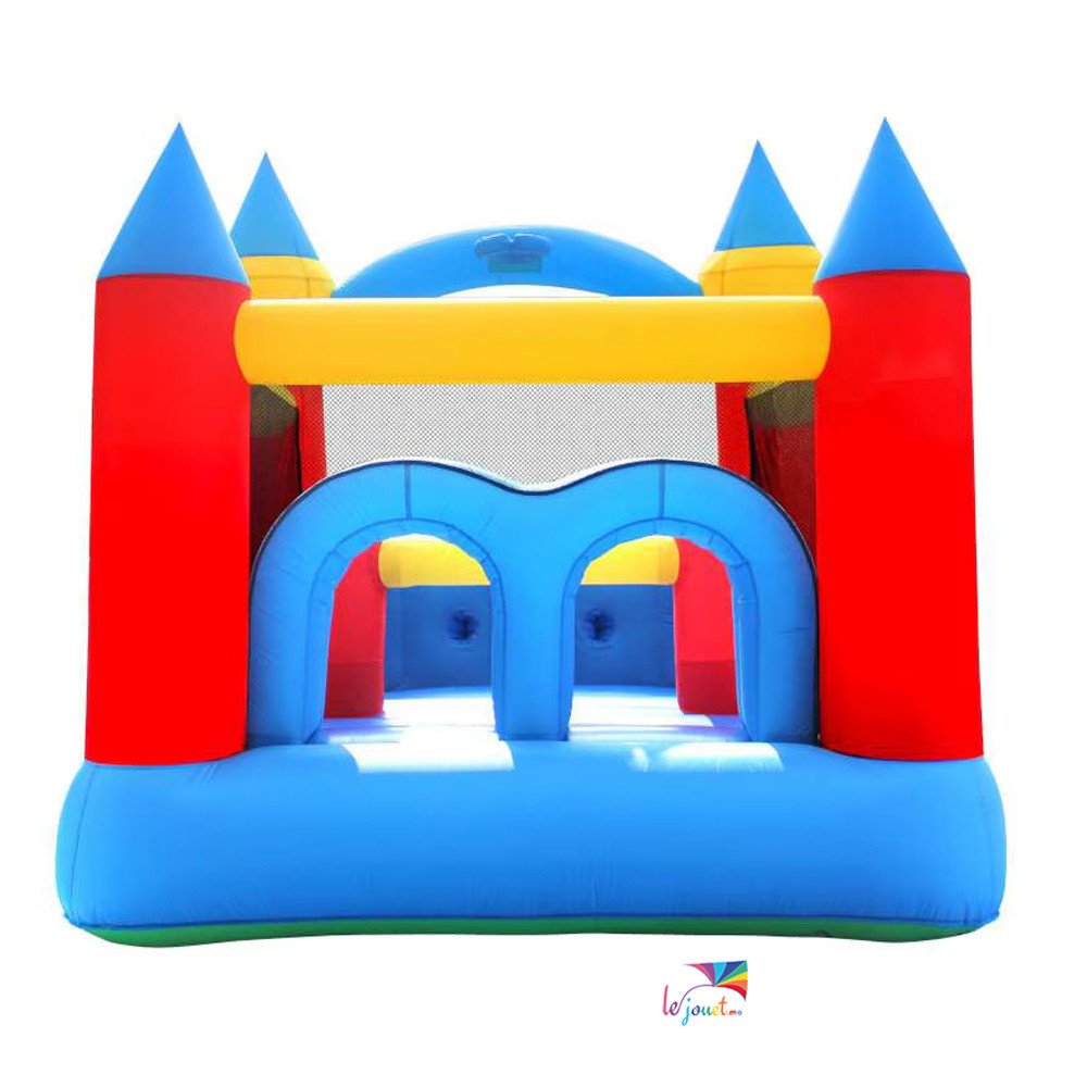 Grande Aire de Jeux Gonflable 2 Toboggans | Happy Hop 9474