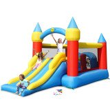 Grande Aire de Jeux Gonflable 2 Toboggans | Happy Hop 9474
