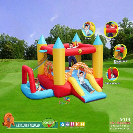 Happy hop -  Grande Aire de jeux gonflable - 4 en 1 – 9114 -