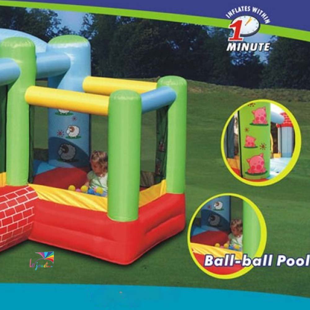 Aire de Jeux Gonflable FERME 9112 | Happy Hop