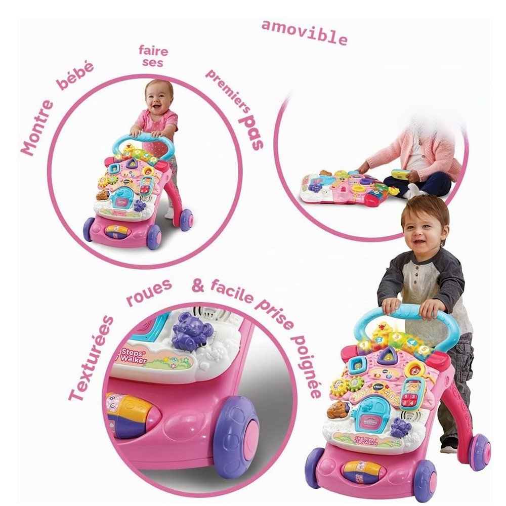 Trotteur Bébé VTech 2 en 1 | Super Trotteur Parlant Évolutif