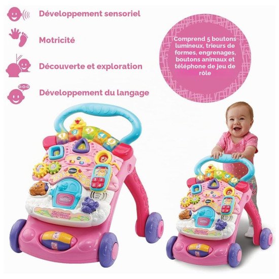 Trotteur Bébé VTech 2 en 1 | Super Trotteur Parlant Évolutif
