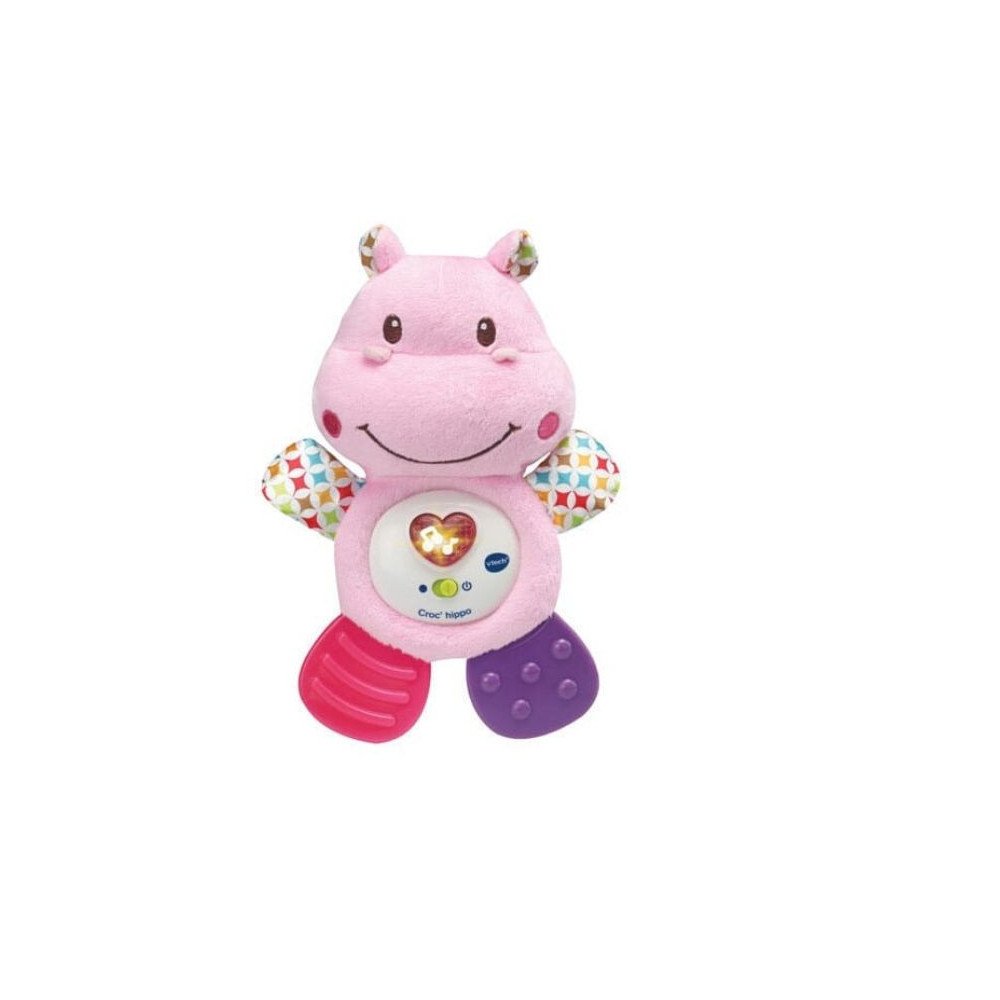 Veilleuse Peluche VTech Lumi Croc'Hippo Rose  Bébé 0-36m