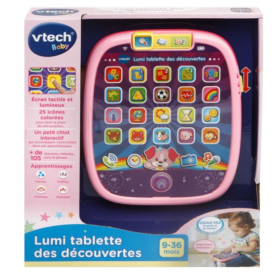 Tablette Bébé Rose VTech Lumi Tablette des Découvertes  12-36m