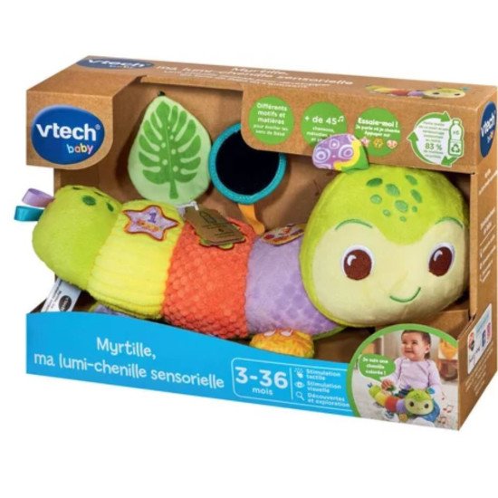 Peluche Veilleuse VTech Myrtille Ma Lumi Chenille | 0-36m