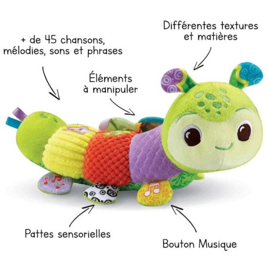 Peluche Veilleuse VTech Myrtille Ma Lumi Chenille | 0-36m