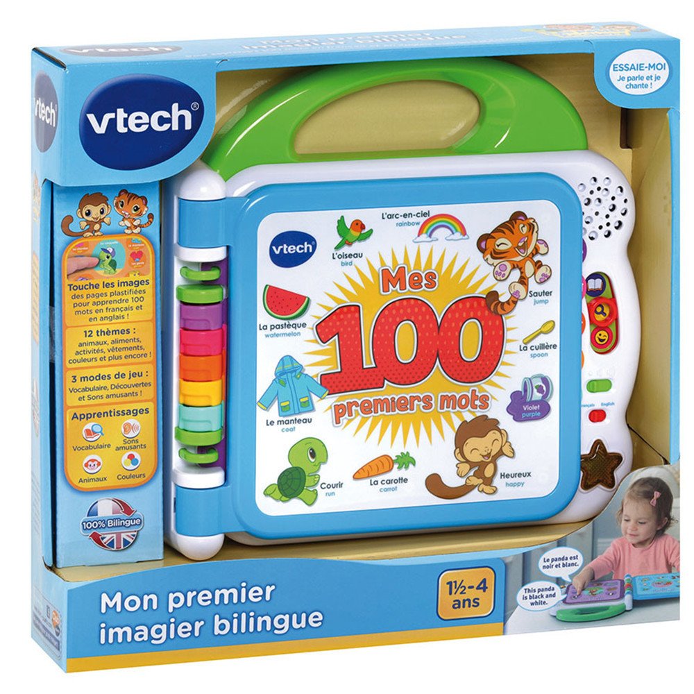 Imagier Bilingue VTech 100 Premiers Mots | Livre Tactile