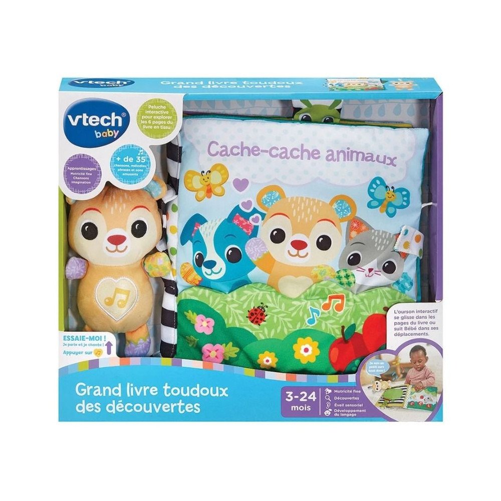 Livre en Tissu VTech Grand Livre Toudoux Ourson  3-36m