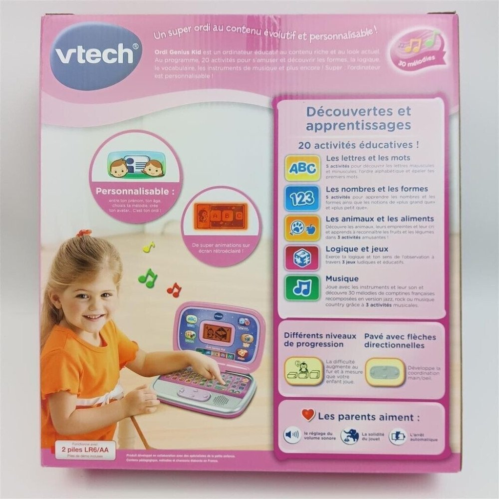 Ordinateur Éducatif VTech Genius Kid Rose | 3-7 ans