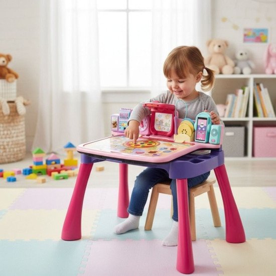 Magic Bureau Interactif 5 en 1 Rose VTech  2-6 ans