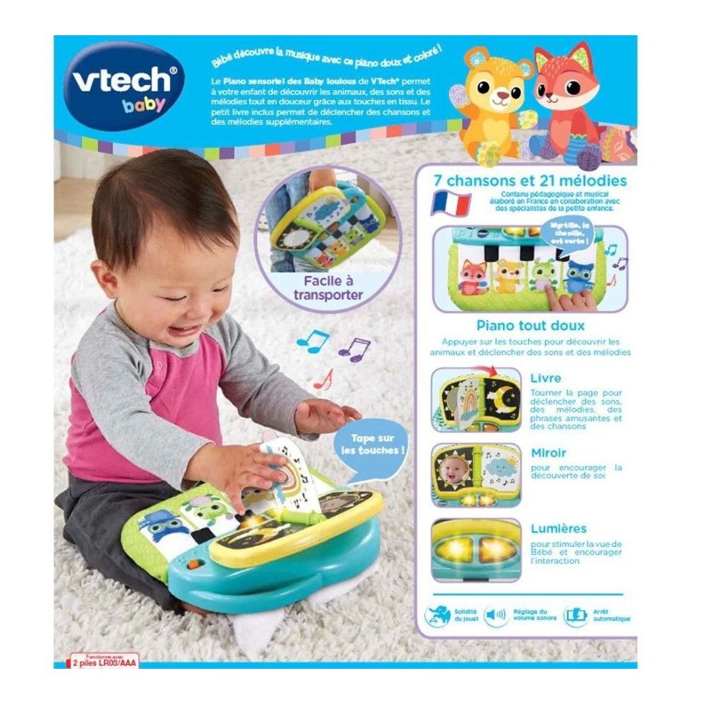 Piano Sensoriel VTech Baby Loulous  Jouet Musical 3-36m