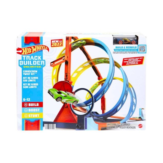 Circuit Hot Wheels Triple Boucle avec Lanceur  Jouet 6+