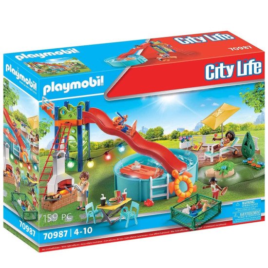 Playmobil City Life Espace Détente Piscine 70987 | Maison