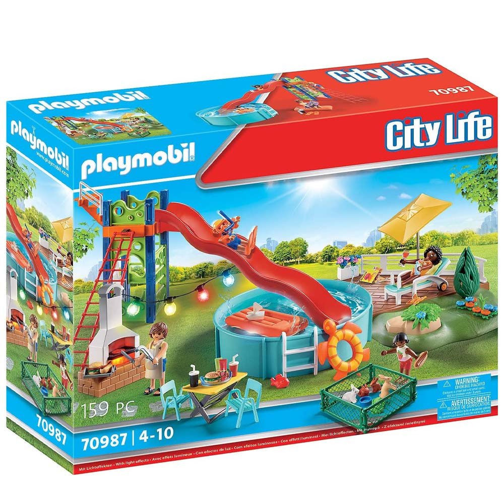 Playmobil City Life Espace Détente Piscine 70987 | Maison