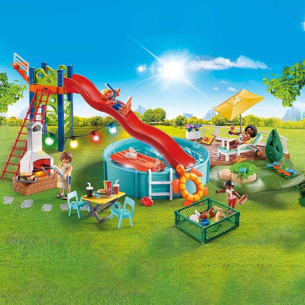 Playmobil City Life Espace Détente Piscine 70987 | Maison