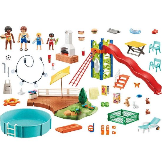 Playmobil City Life Espace Détente Piscine 70987 | Maison