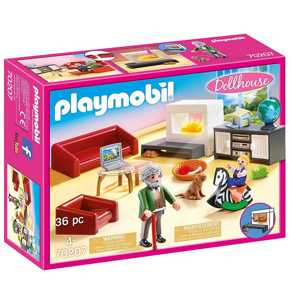 Salon avec cheminée Playmobil - 70207-
