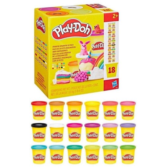 Play-Doh - Pack Imagination 18 Pots de Pâte à Modeler (G0522)