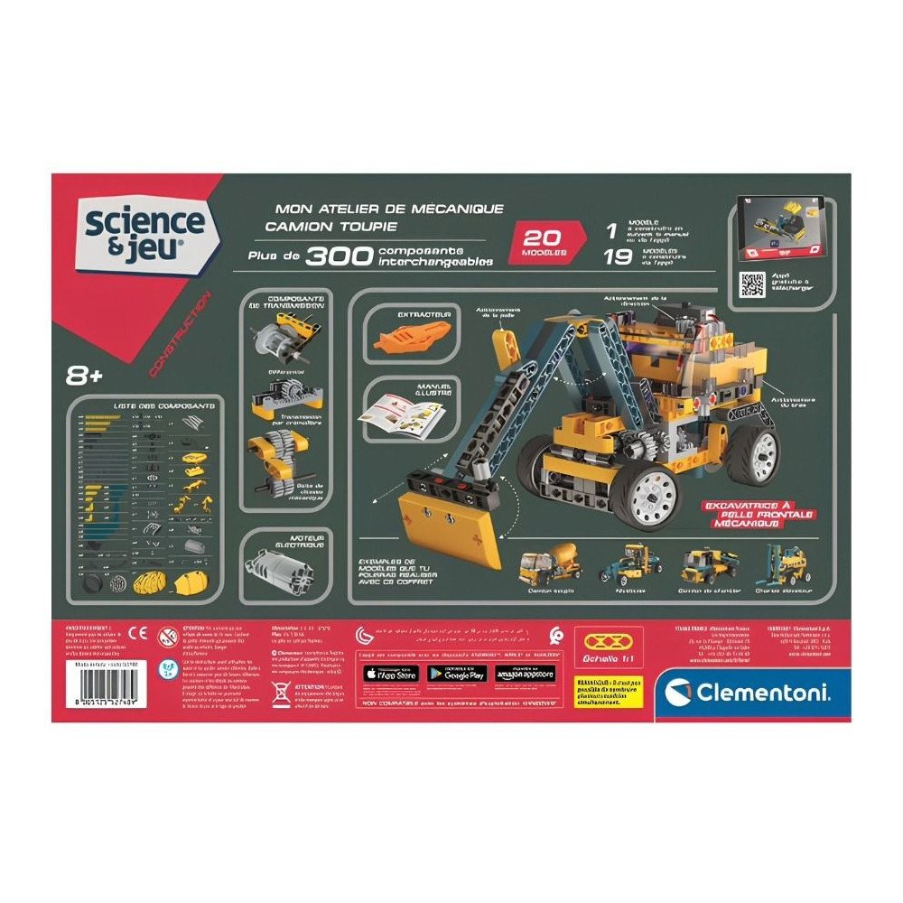 Clementoni Laboratoire Mécanique Camions Construction 52748