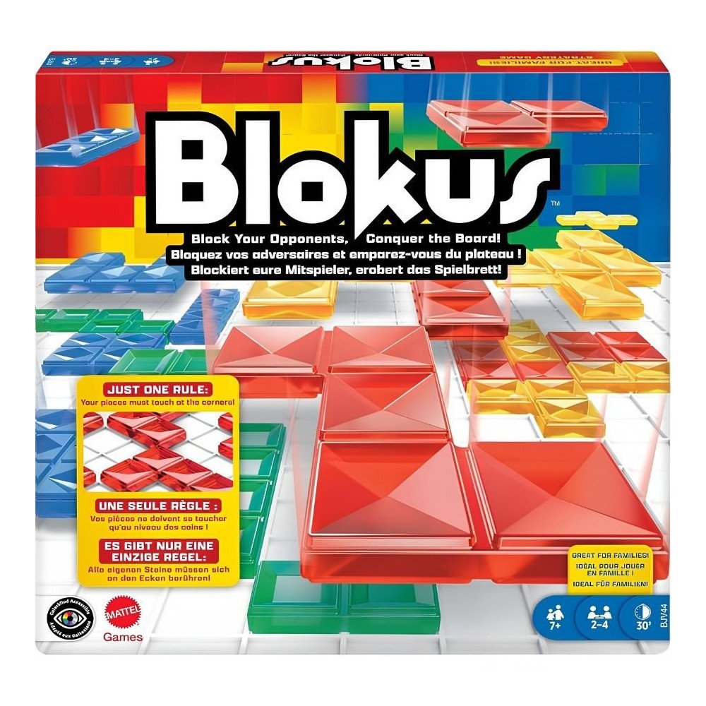 Mattel Games Blokus Jeu de Stratégie Familial BJV44