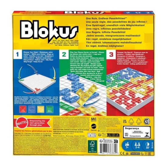 Mattel Games Blokus Jeu de Stratégie Familial BJV44