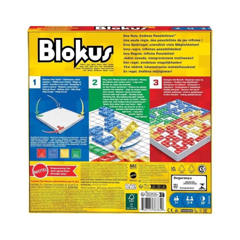 Mattel Games Blokus Jeu de Stratégie Familial BJV44