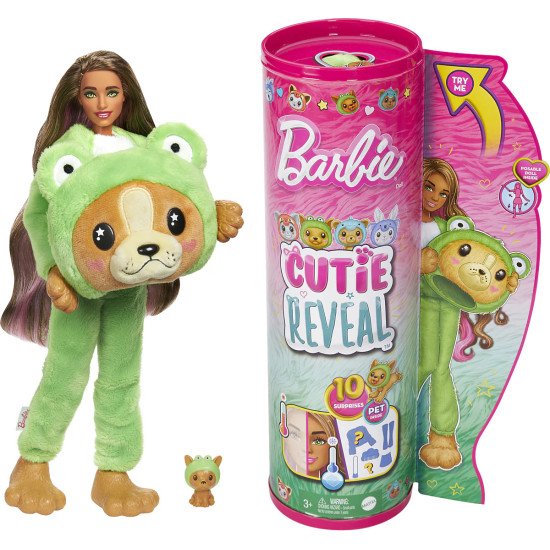 Barbie Coffret Cutie Reveal  Chien Grenouille & 10 Surprises Mattel (HRK24)