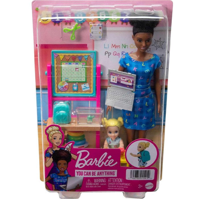 Barbie Coffret Maîtresse d'École avec Poupée Élève & Accessoires - Mattel (HCN19)