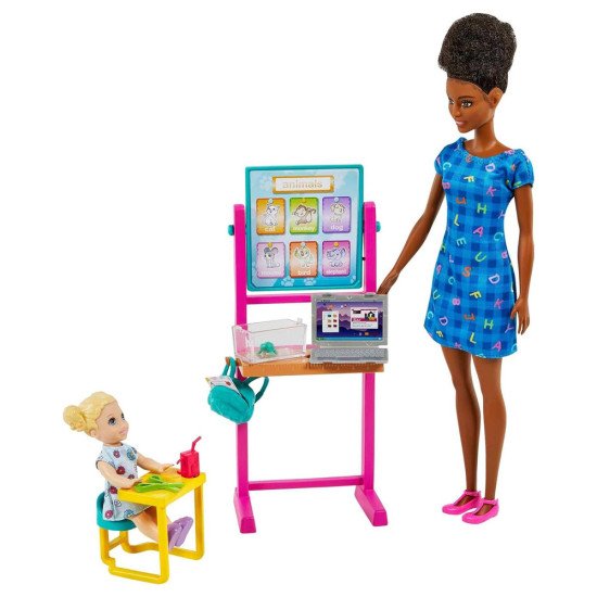 Barbie Coffret Maîtresse d'École Poupée Mattel HCN19