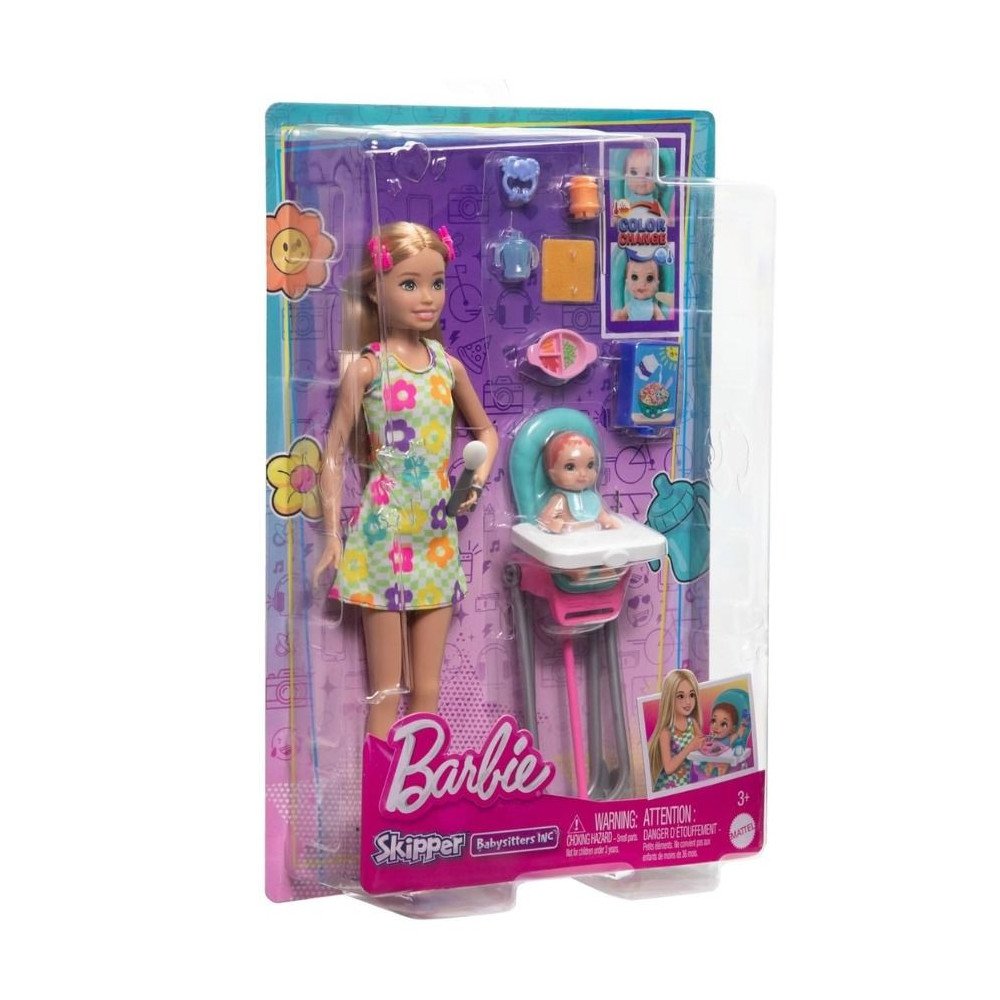Barbie Skipper Babysitters Chaise Haute Repas HTK35