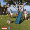 Portique en bois AMILY - ALEO BY TRIGANO - 3 agrès avec toboggan -