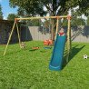 Portique en bois AMILY - ALEO BY TRIGANO - 3 agrès avec toboggan -