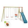 Portique en bois AMILY - ALEO BY TRIGANO - 3 agrès avec toboggan -