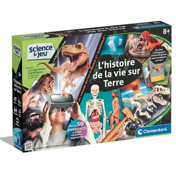 Histoire de la Vie sur Terre  Kit de Réalité Virtuelle et Augmentée - Clementoni Science & Jeu  (52736)