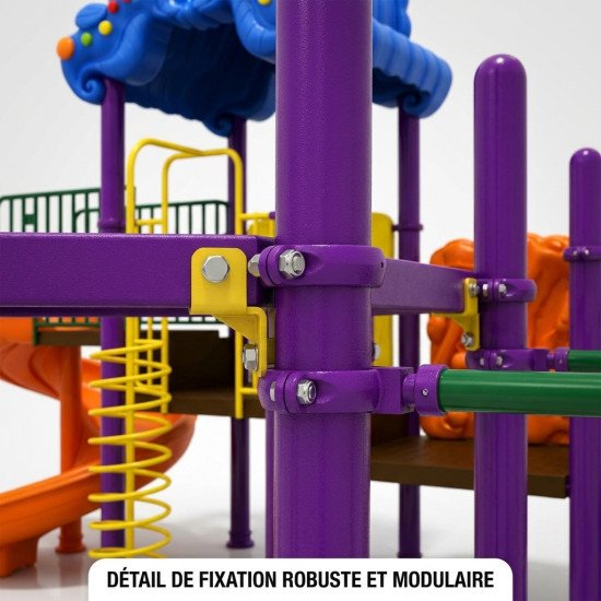 Aire de Jeux Extérieure Pieuvre & Toboggans LeJouet AJ-420230