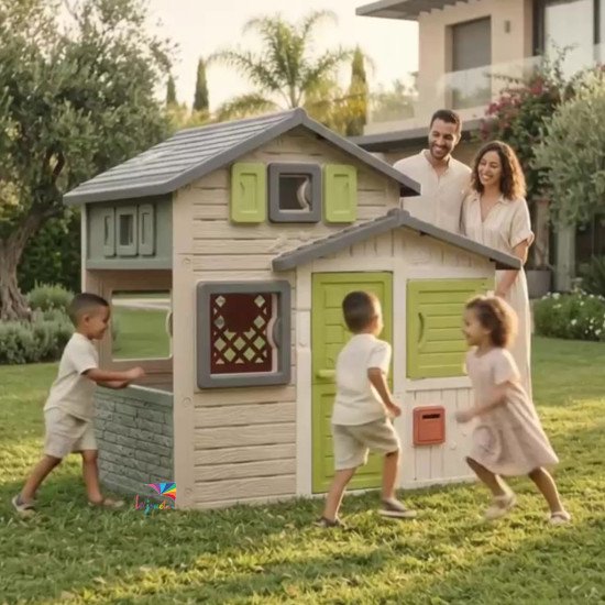 Smoby Life Maison Friends House Evo – Grande Maisonnette de Jardin dès 3 Ans
