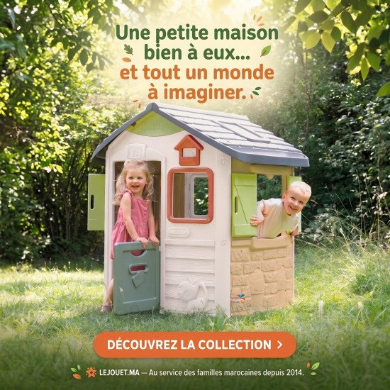 Smoby Life Maison Jura Lodge – Maisonnette de Jardin pour Enfant dès 2 Ans
