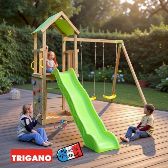 Aire de jeux bois EASY XPERIENCE – Trigano