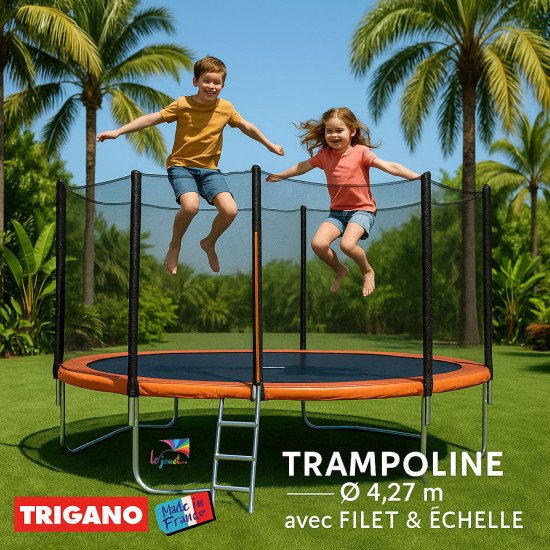 Trampoline Trigano 4,27 m avec Filet et Échelle
