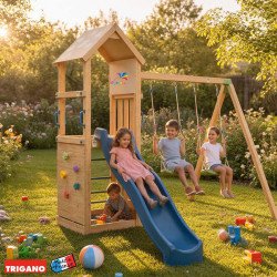 Aire de jeux en bois SMART XPERIENCE 2 Aléo by Trigano