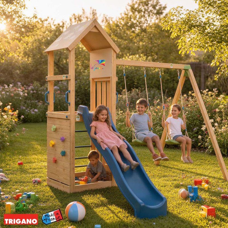 Aire de jeux en bois SMART XPERIENCE 2 Aléo by Trigano