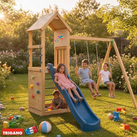 Aire de jeux en bois SMART XPERIENCE 2 Aléo by Trigano