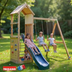 Aire de jeux en bois SMART XPERIENCE 2 Aléo by Trigano