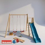 Portique Bois Métal avec Toboggan BILLY | Trigano