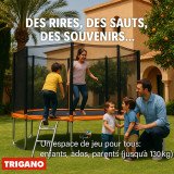 Trampoline Trigano 3.66 m avec filet de sécurité et échelle