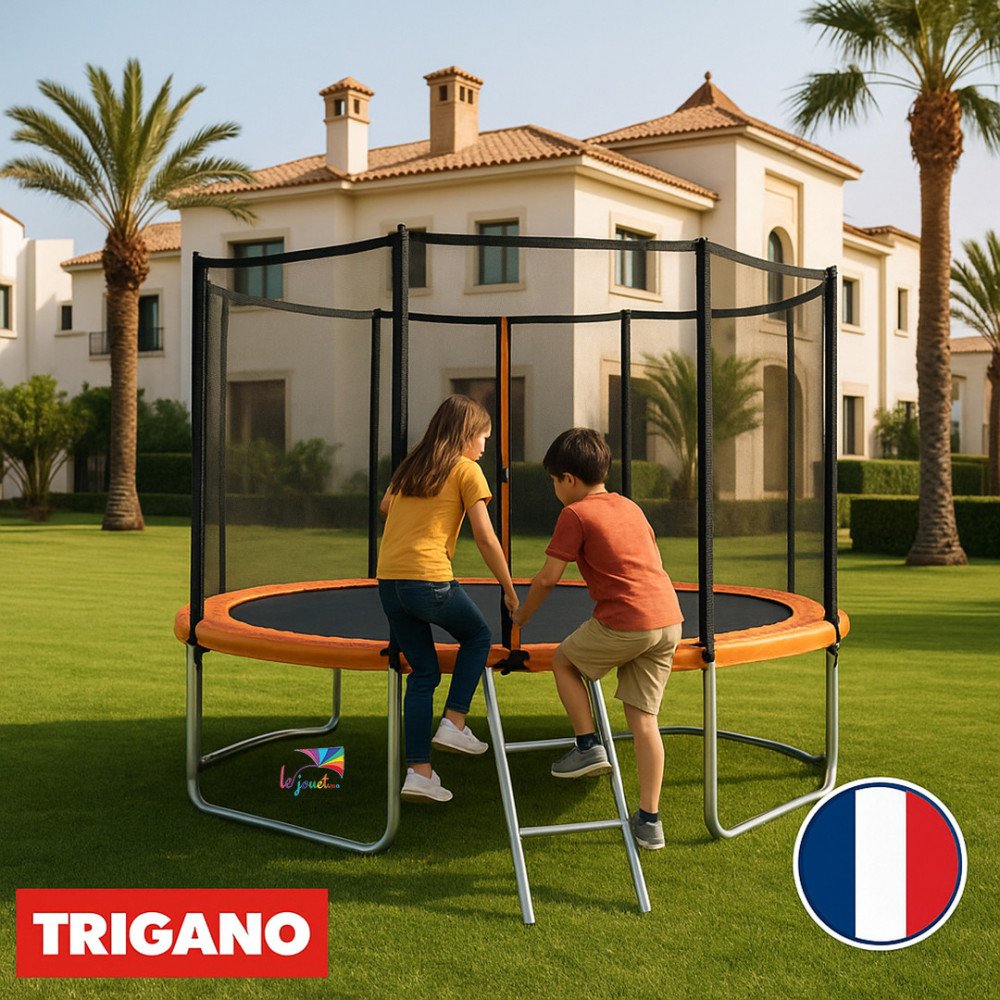 Trampoline Trigano 3.66 m avec filet de sécurité et échelle