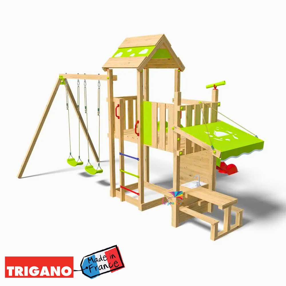 Aire de Jeux Bois avec Cuisine SNACK XPRESSION | Trigano